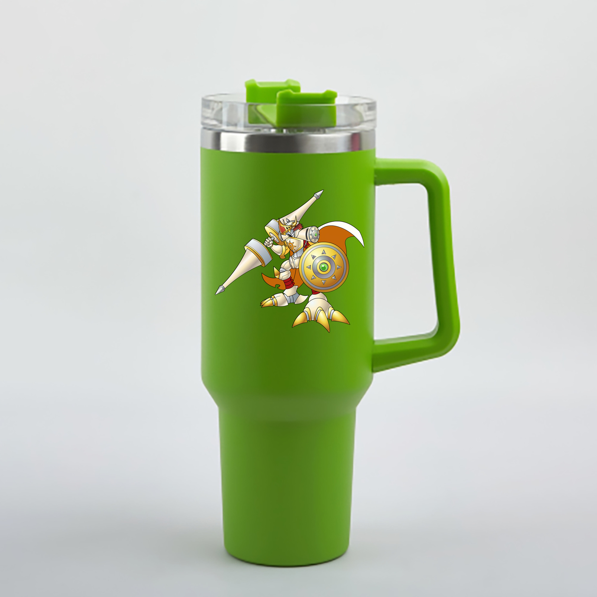 （画像用） Digimon デジタルモンスター/デジモン 1200mL車用タンブラー - クリスタルステッカー（プラスチックストロー付き）